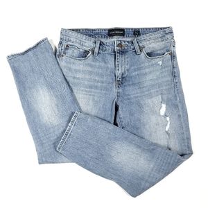 Lucky Brand Mid Rise Distressed Light Wash Sweet Crop Jeans